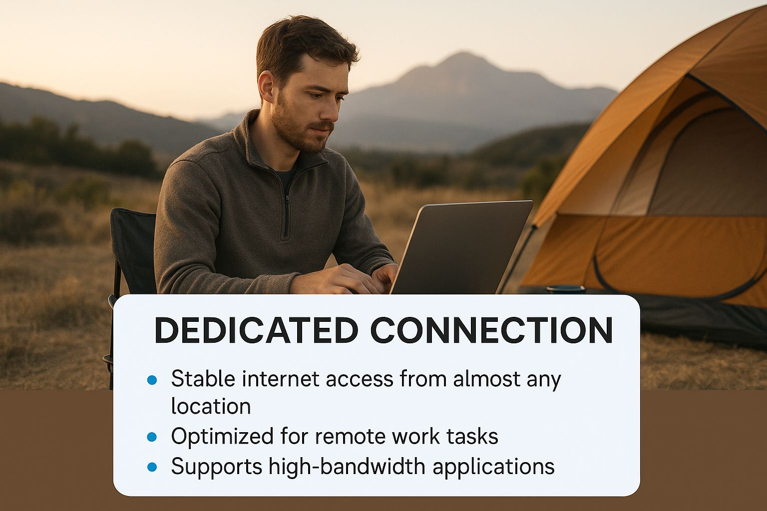 Infographic about unlimited mobile internet for laptop