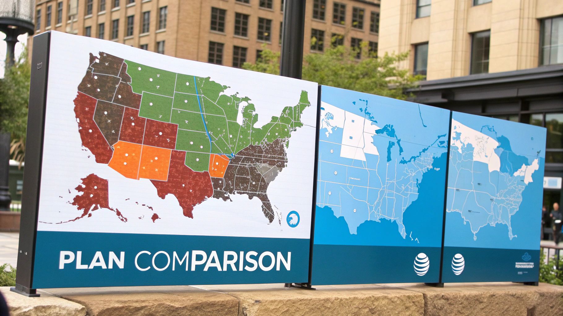 A side-by-side comparison image showing logos of major mobile carriers like T-Mobile, Verizon, and AT&T.