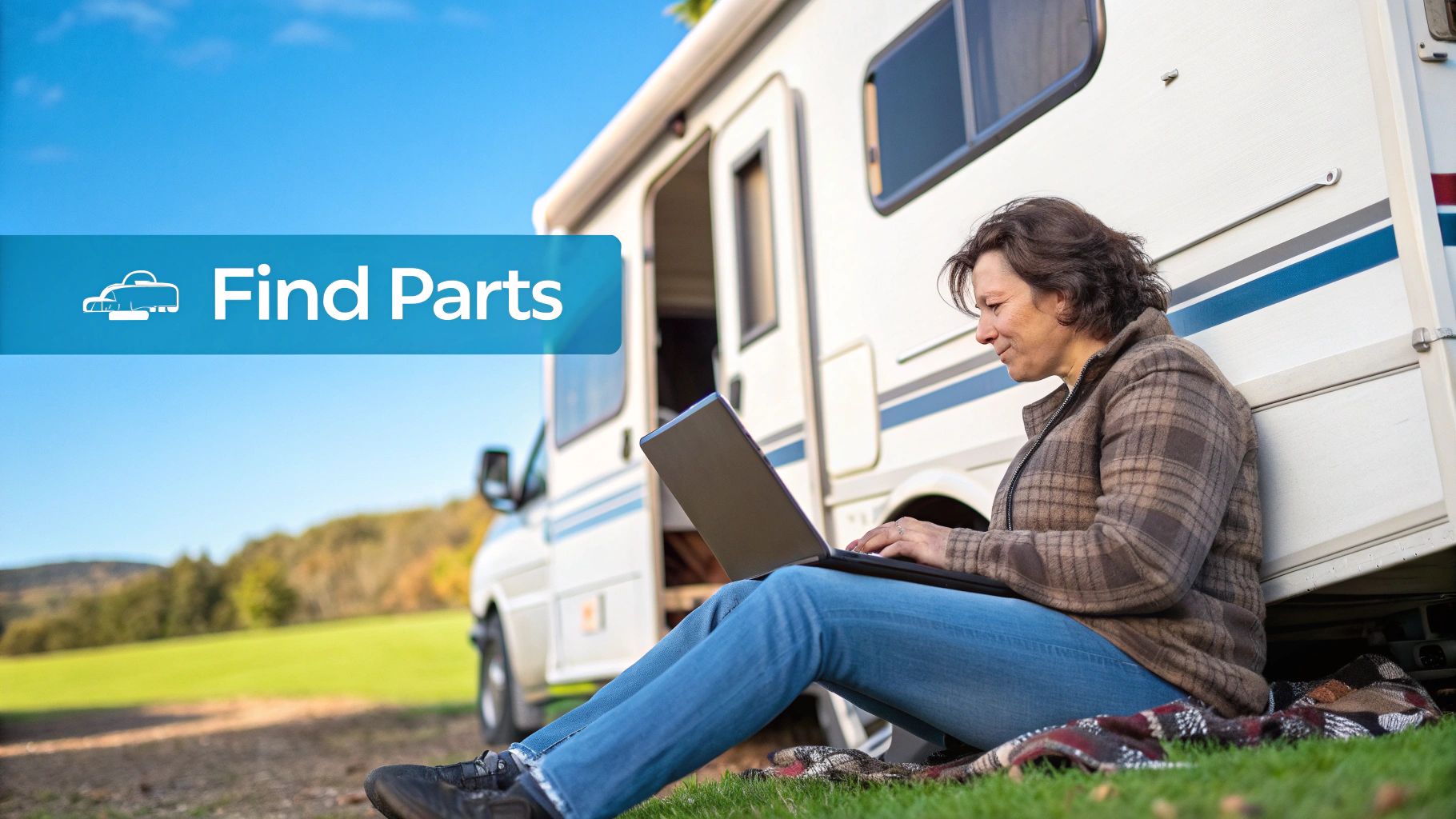 An RV parts and accessories store with shelves stocked with various components