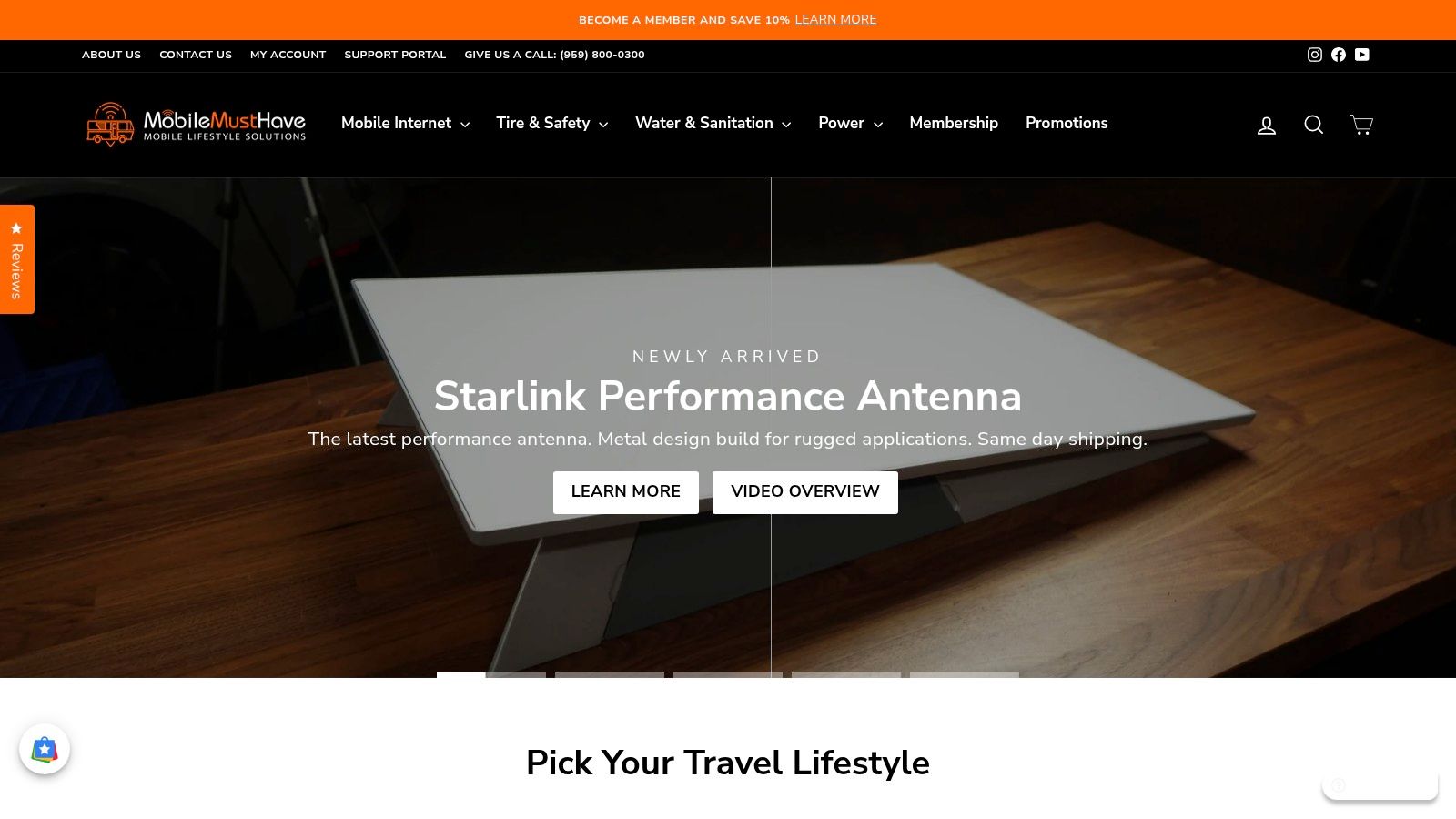MobileMustHave.com website homepage showcasing connectivity kits