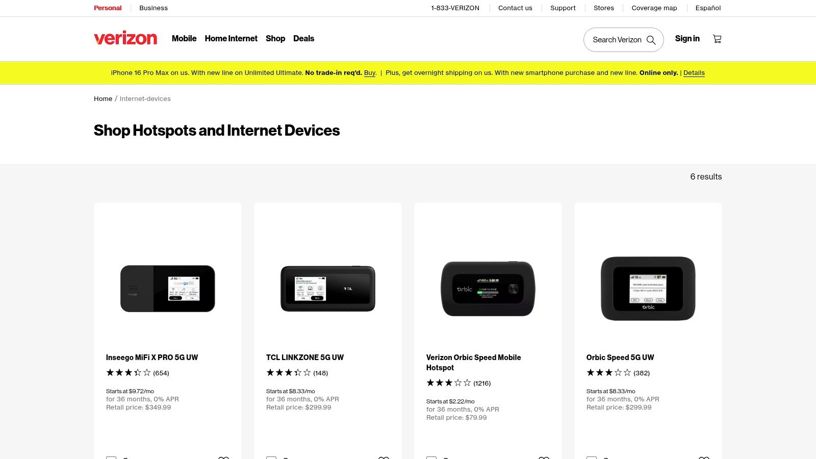 Jetpack Mobile Hotspot (Verizon)