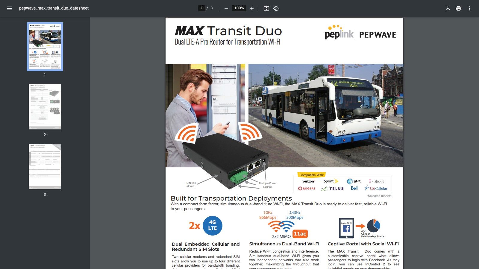 Pepwave MAX Transit Duo