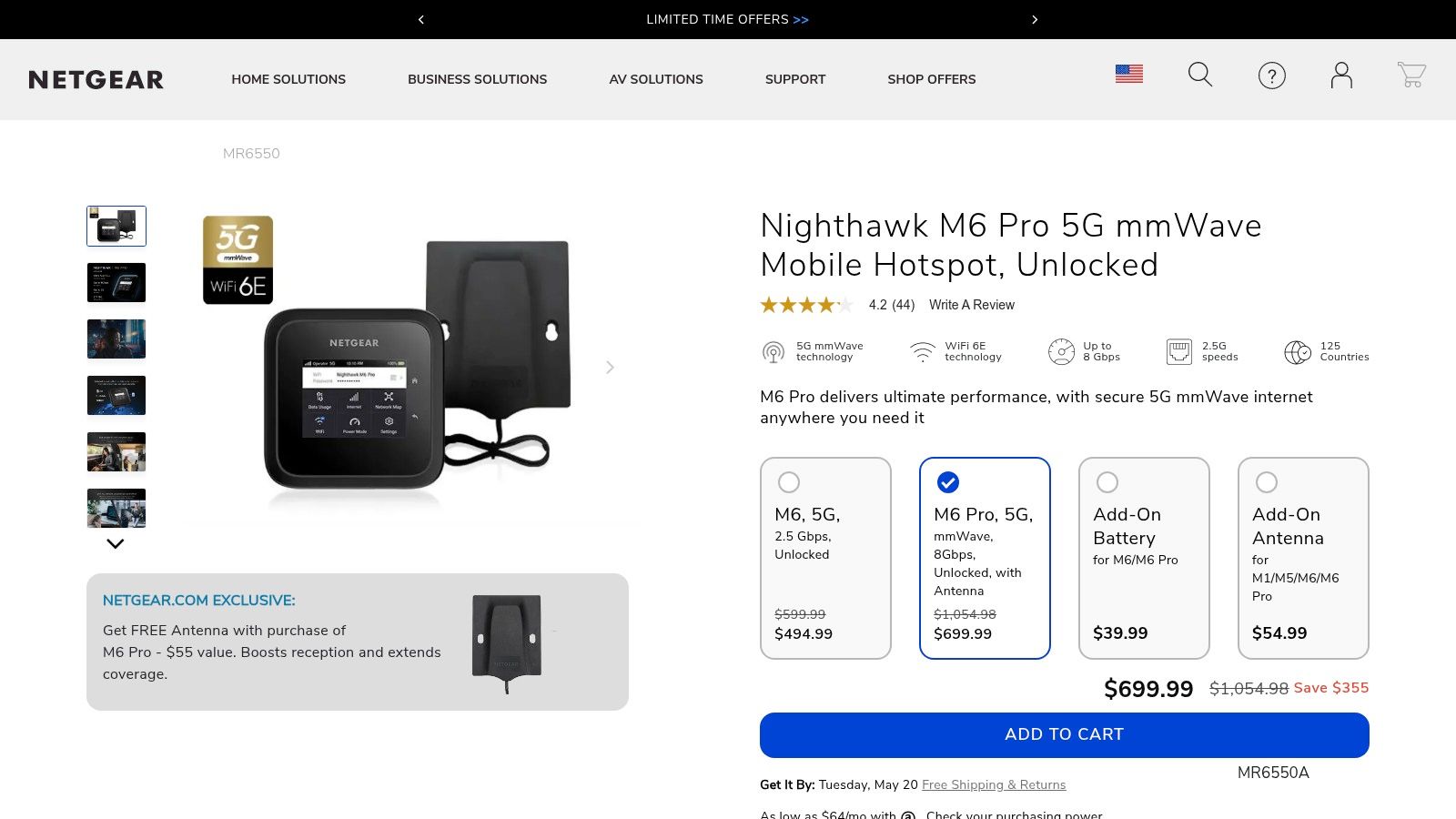 NETGEAR Nighthawk M6 Pro (MR6550)