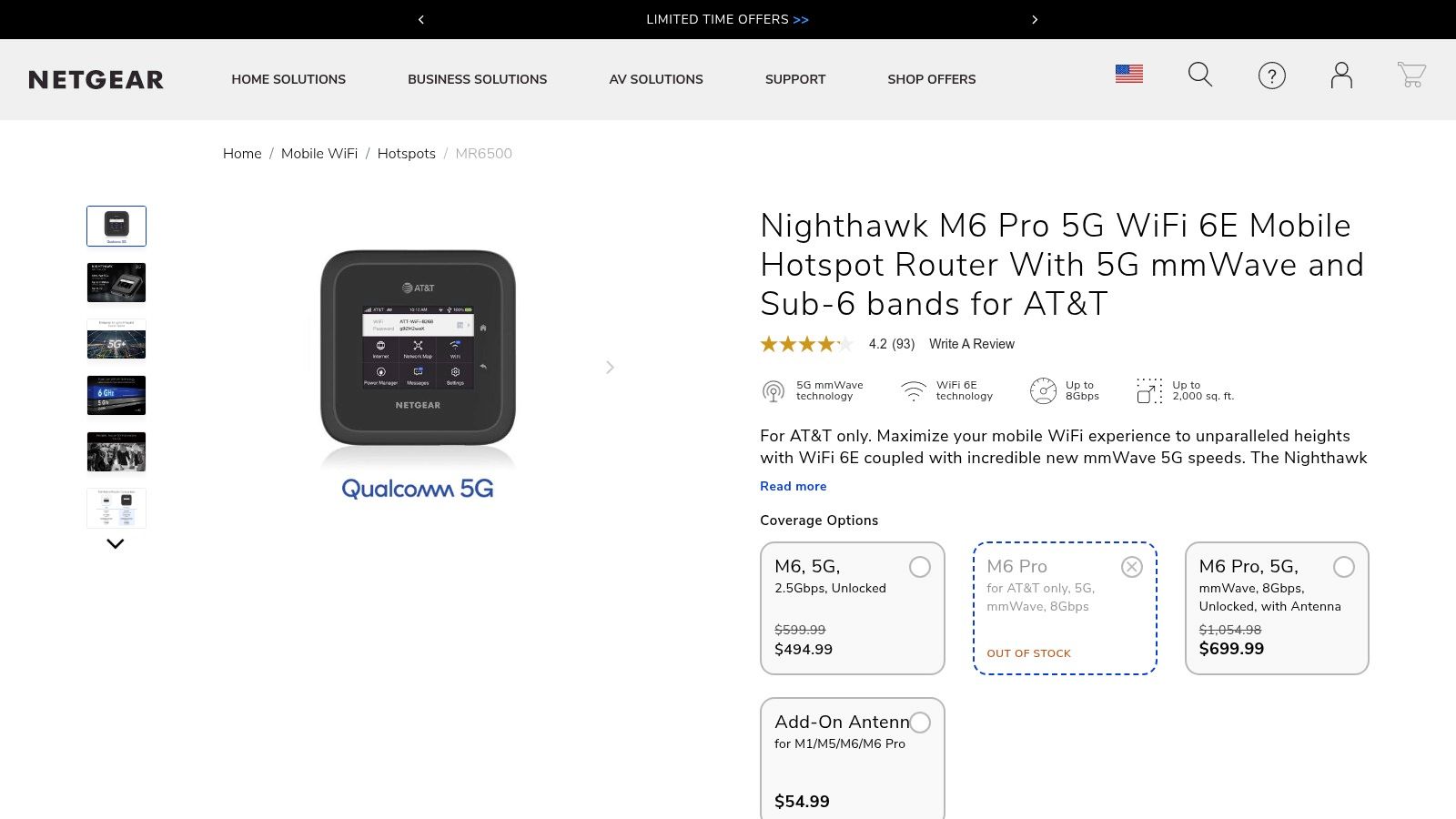 NETGEAR Nighthawk M6 Pro Mobile Hotspot