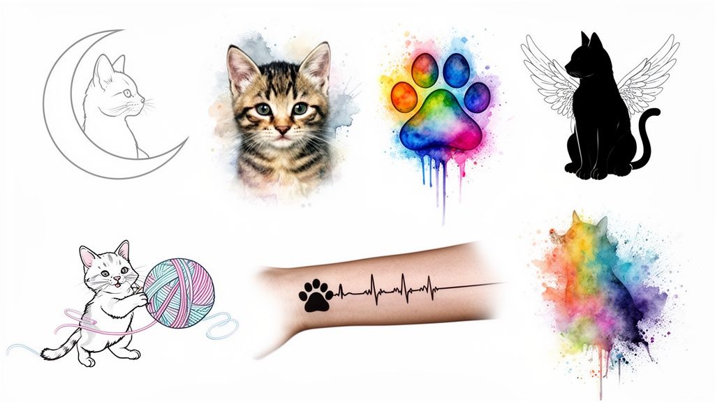 10 Soulful Cat Tattoo Ideas to Honour Your Companion