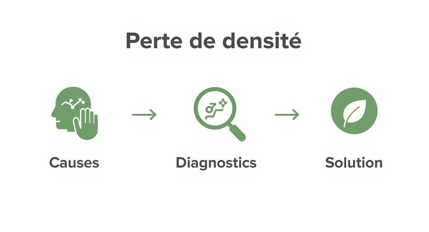 Infographic about augmenter densité cheveux naturellement