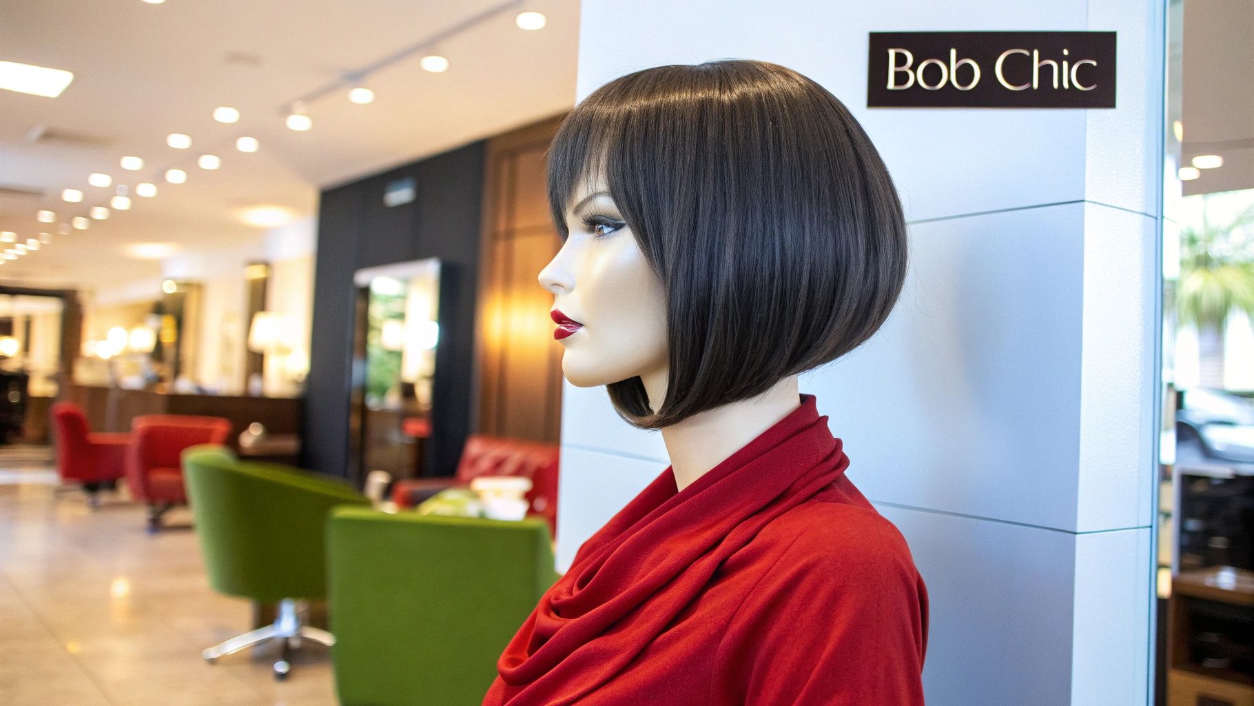 Bob Droit Classique avec Tissage