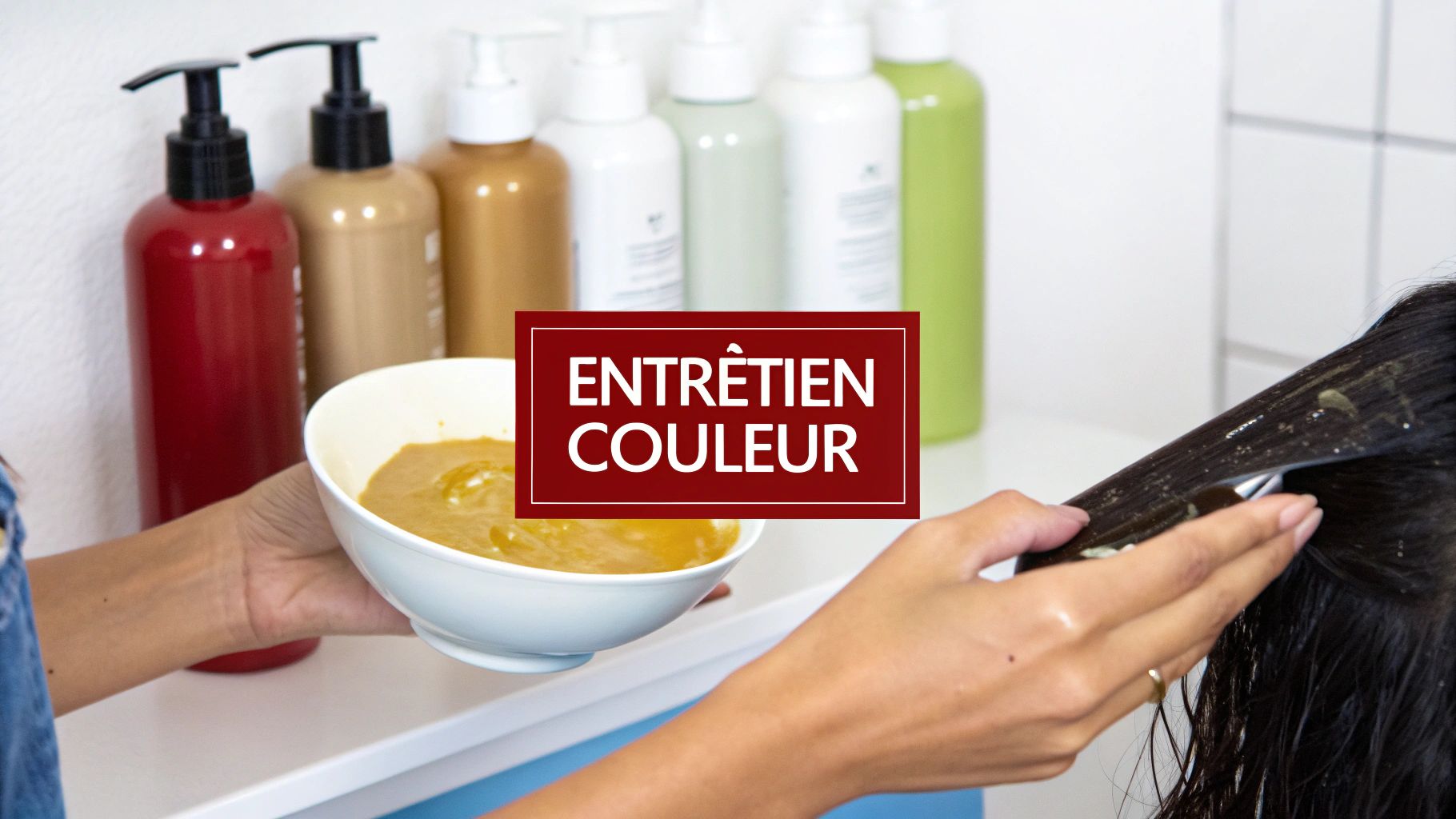 Cheveux longs et brillants après une coloration chocolat