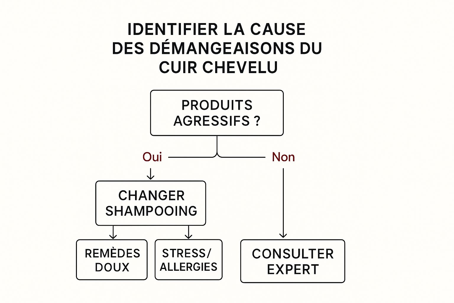 Infographic about démangeaisons cuir chevelu que faire
