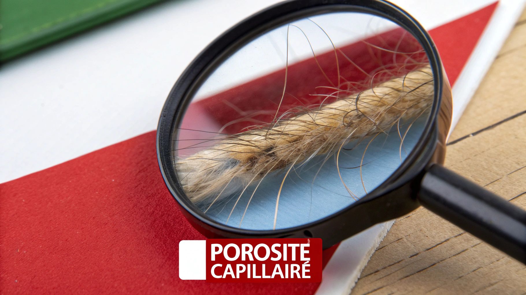 Femme examinant ses cheveux brillants et sains dans un miroir