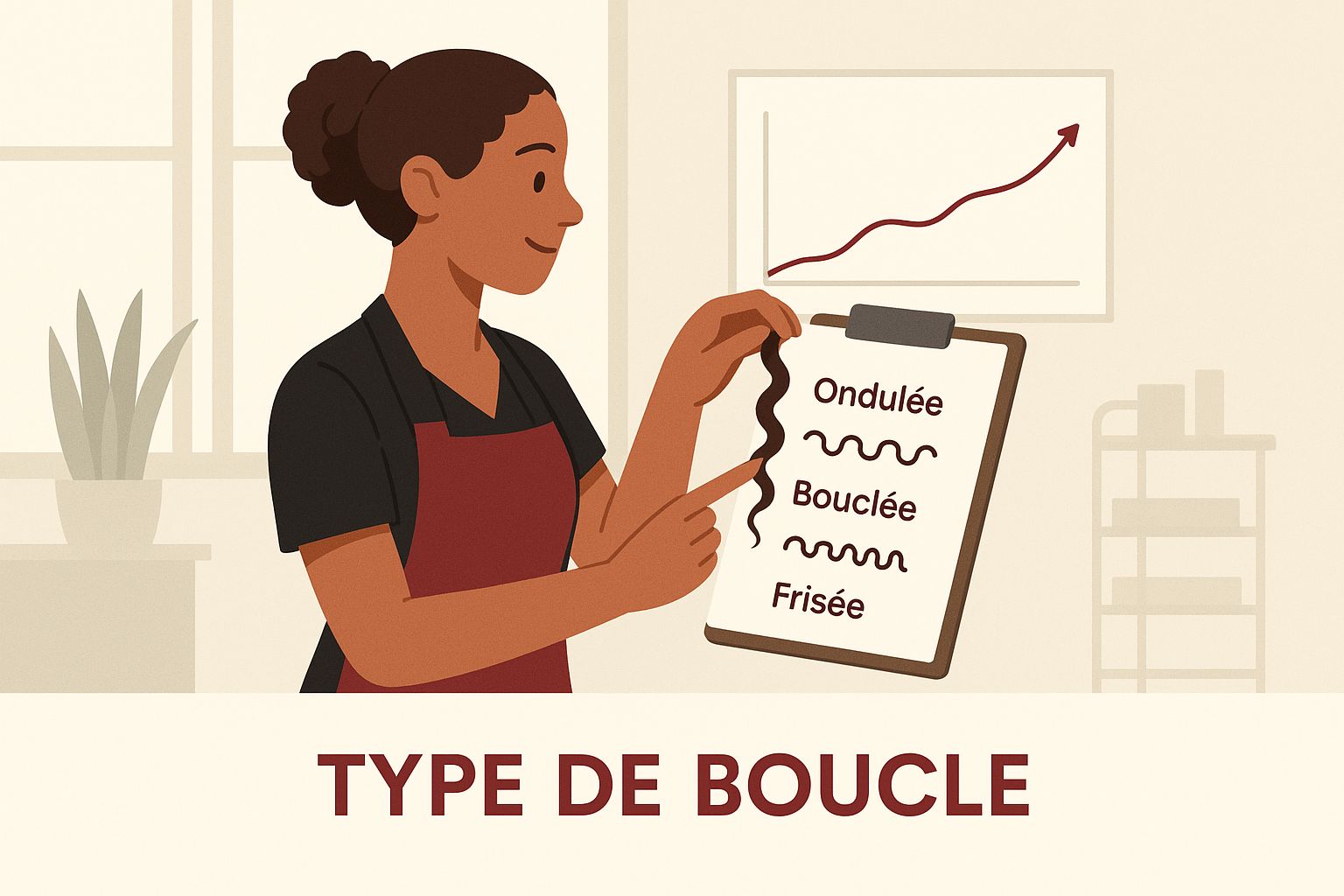 Infographie about routine capillaire cheveux bouclés
