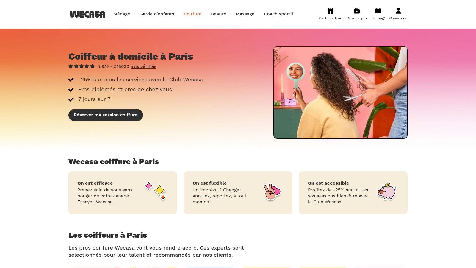 Wecasa (coiffure à domicile)