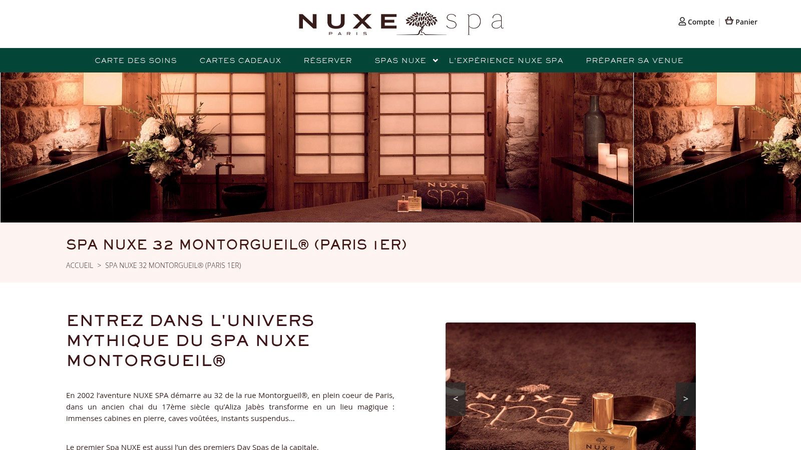 NUXE Spa (Paris Montorgueil & Hôtel Square 16e)