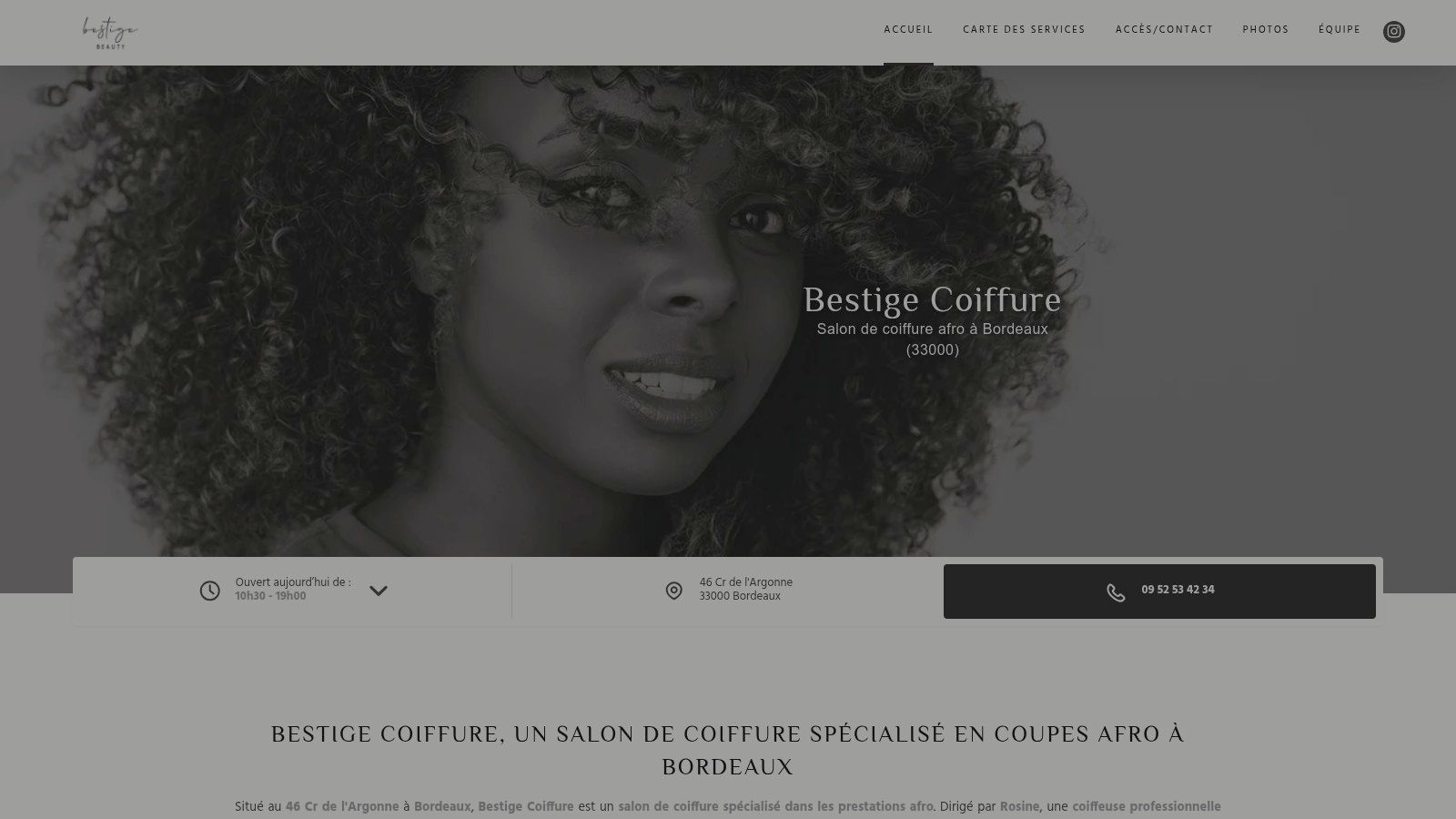 Bestige Coiffure, salon spécialisé en coiffure afro à Bordeaux