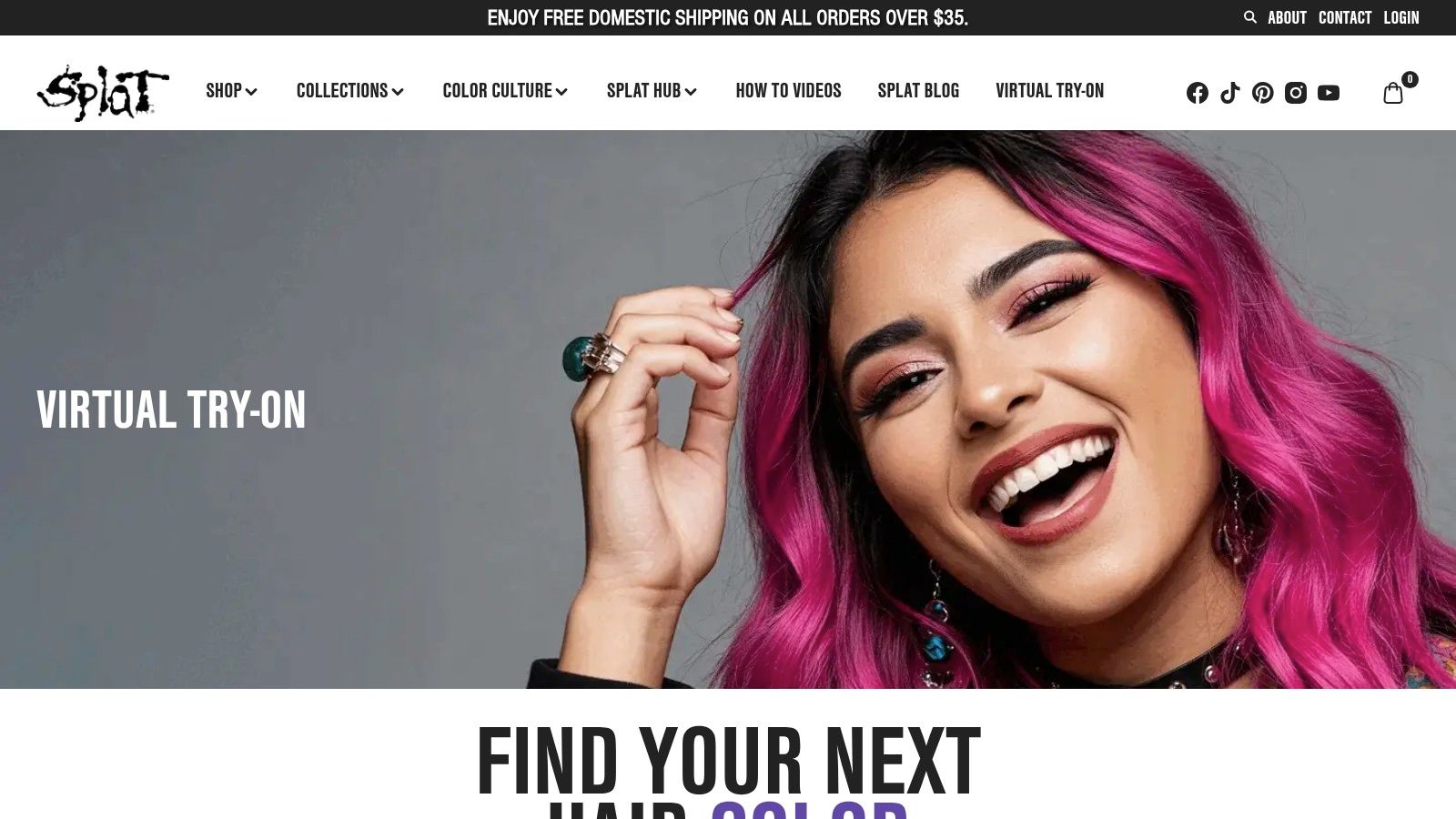 Splat Hair Color – Virtual Try‑On