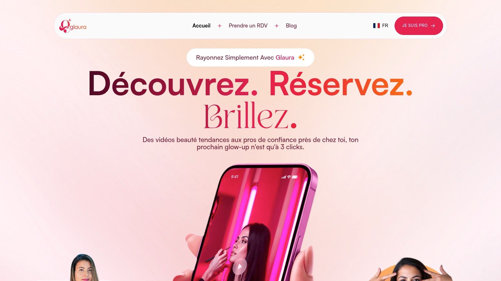 Glaura : La réservation beauté inspirée par la vidéo