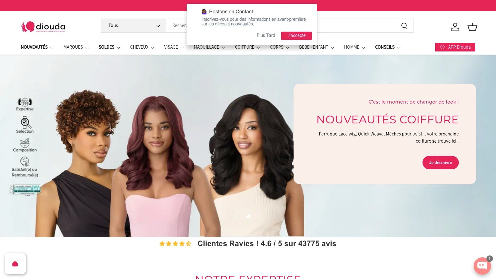 Sélection de perruques et de produits pour coiffure afro disponibles à Bordeaux