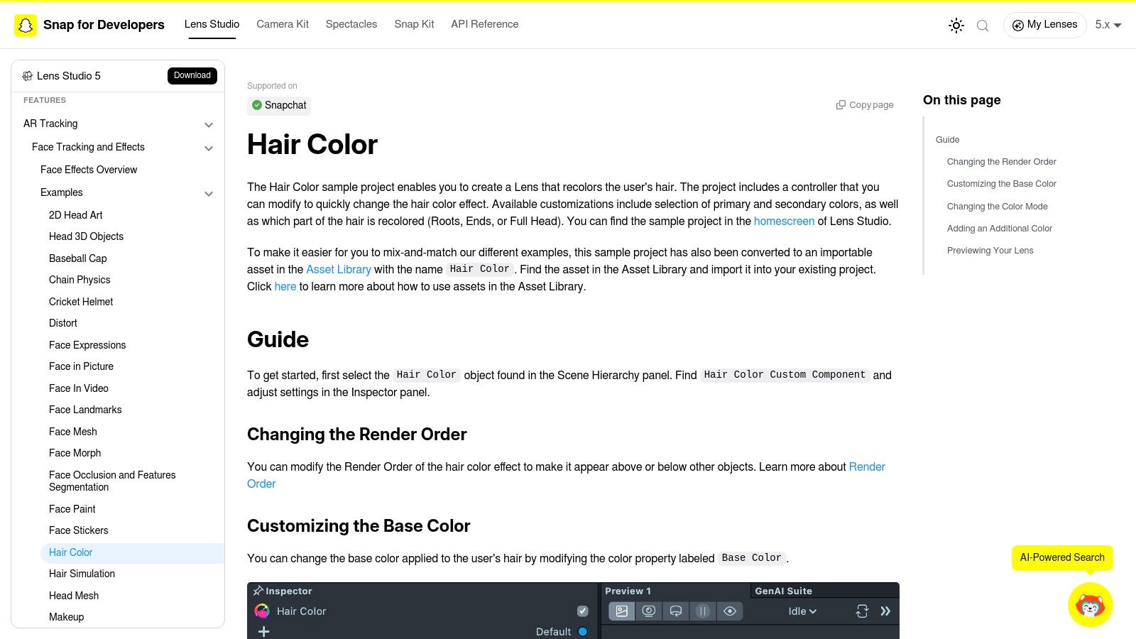 Snapchat – Hair Color Lenses