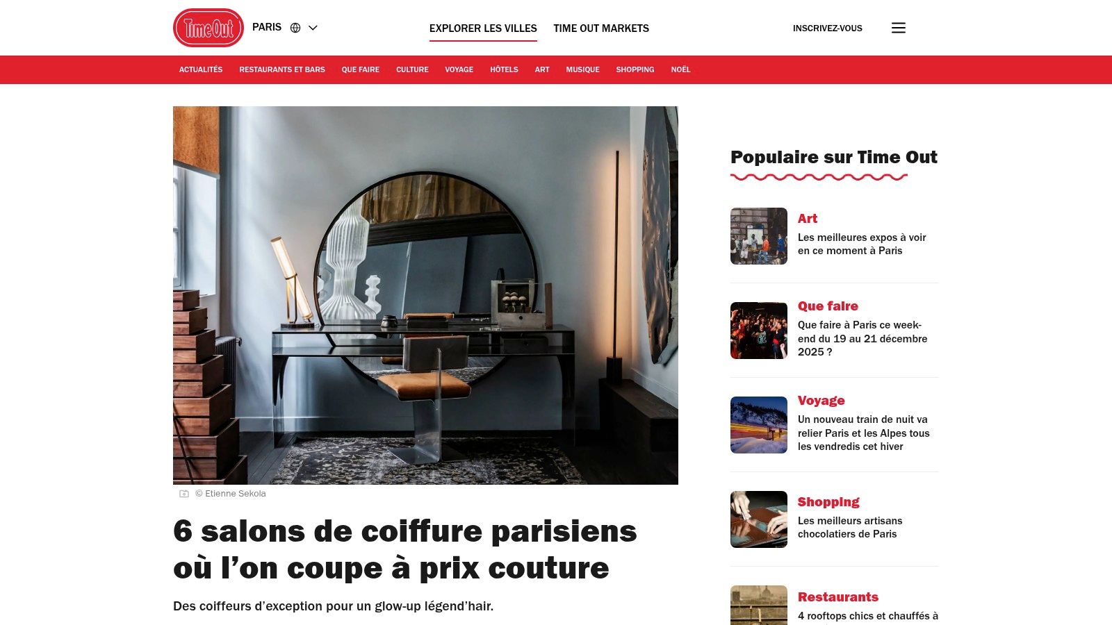 Time Out Paris (sélection "Les meilleurs coiffeurs de Paris")