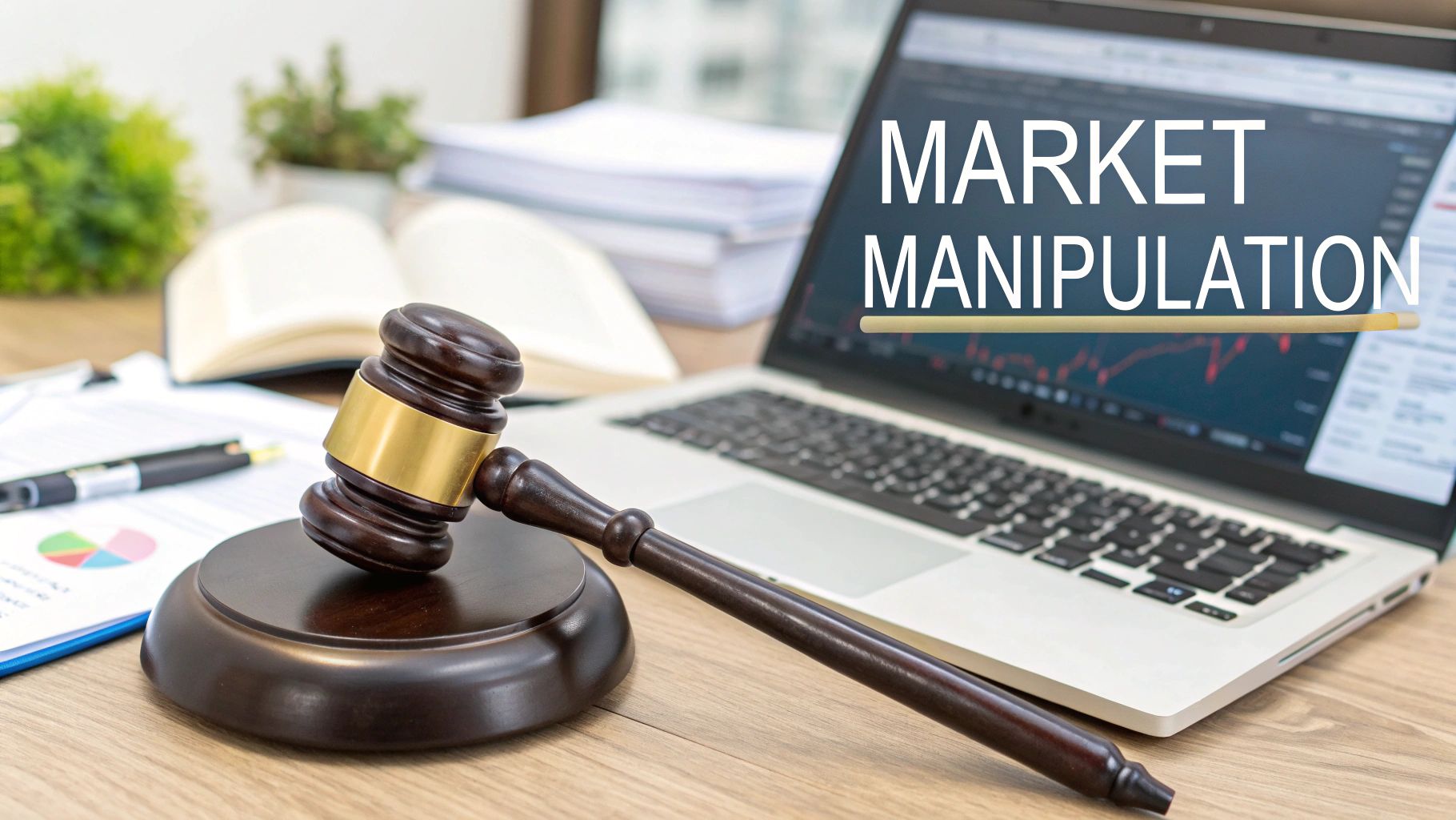 An investor looking at a declining stock chart on a tablet