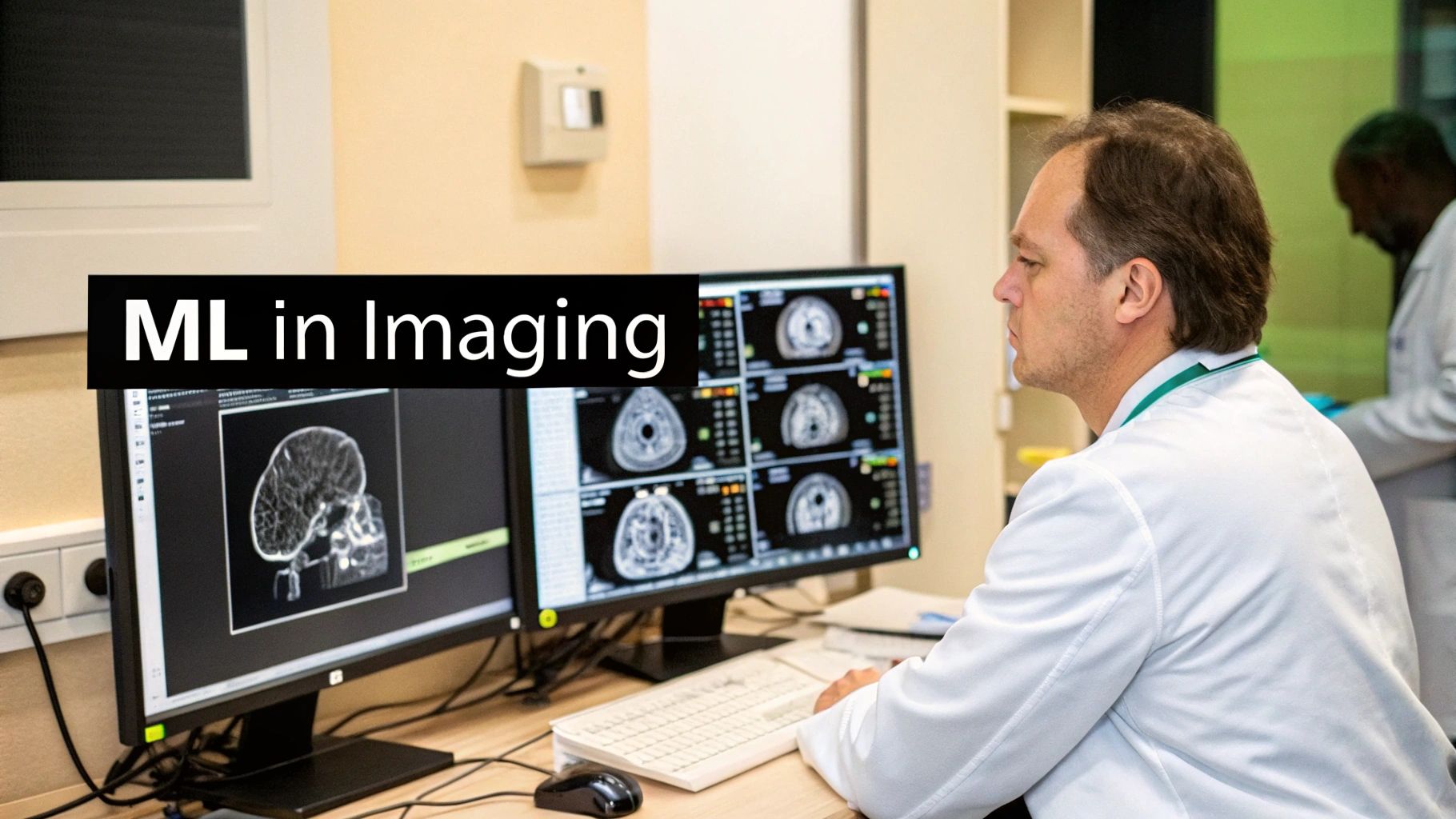Think of machine learning in medical imaging like training a dedicated medical resident
