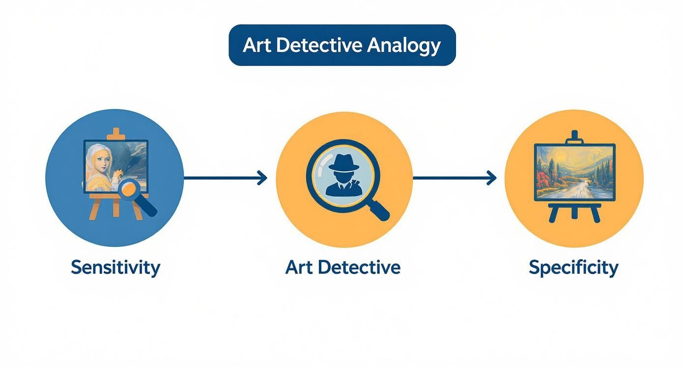 Infographic about what is sensitivity and specificity