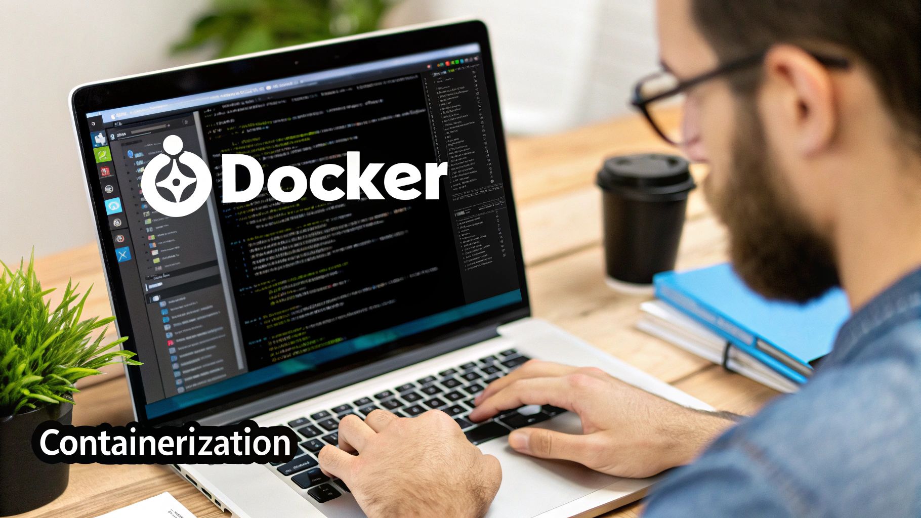 An image representing Docker containers with ML models inside, symbolizing packaging and portability.
