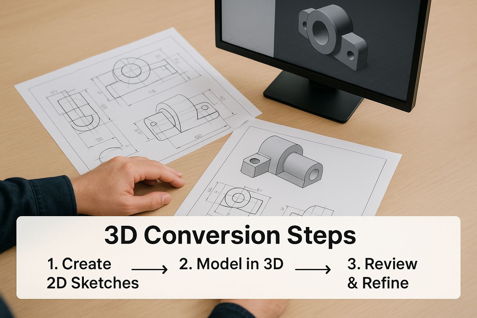 Infographic about turn 2d images into 3d