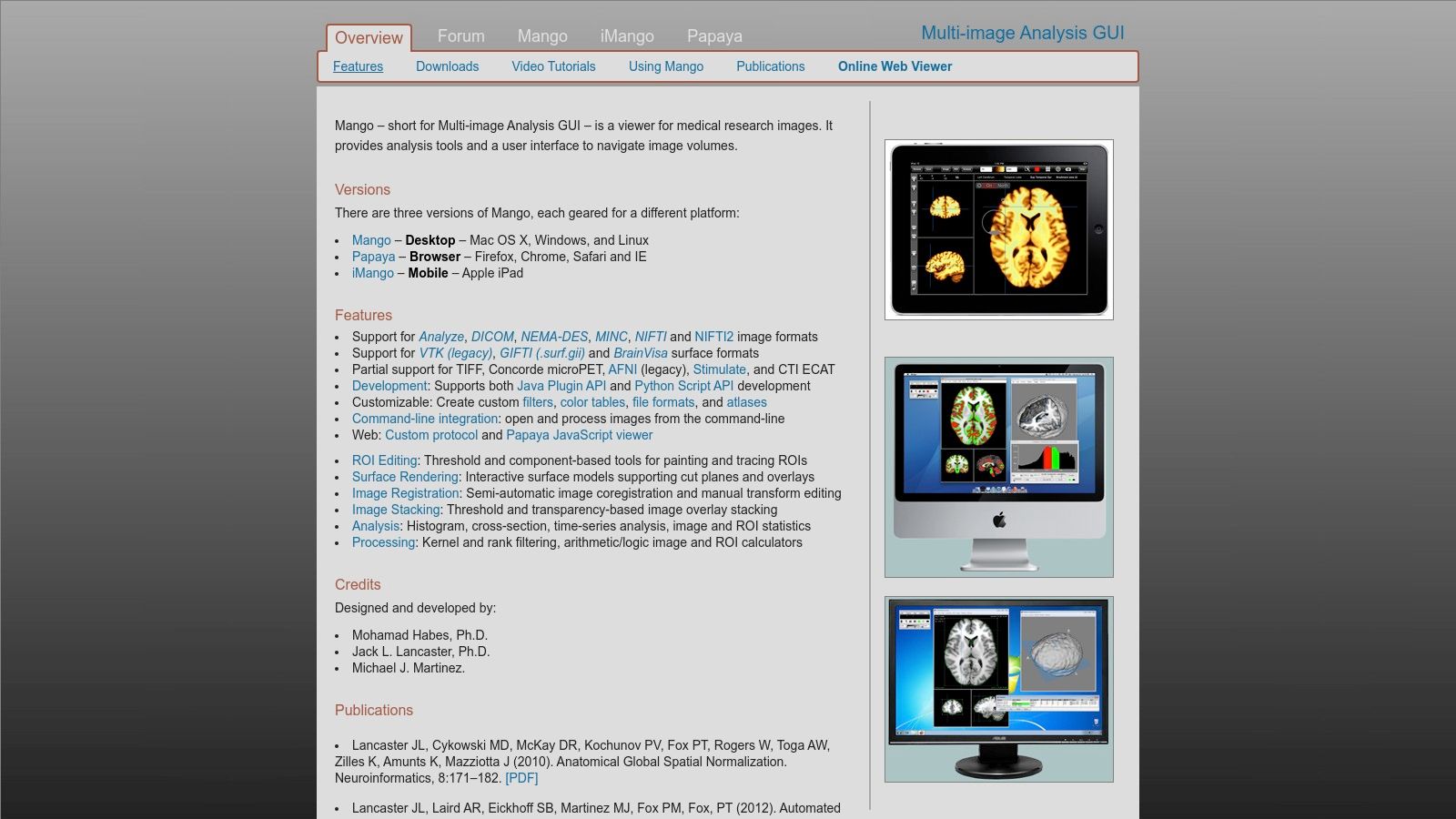 Mango (Research Imaging Institute, UT Health San Antonio)