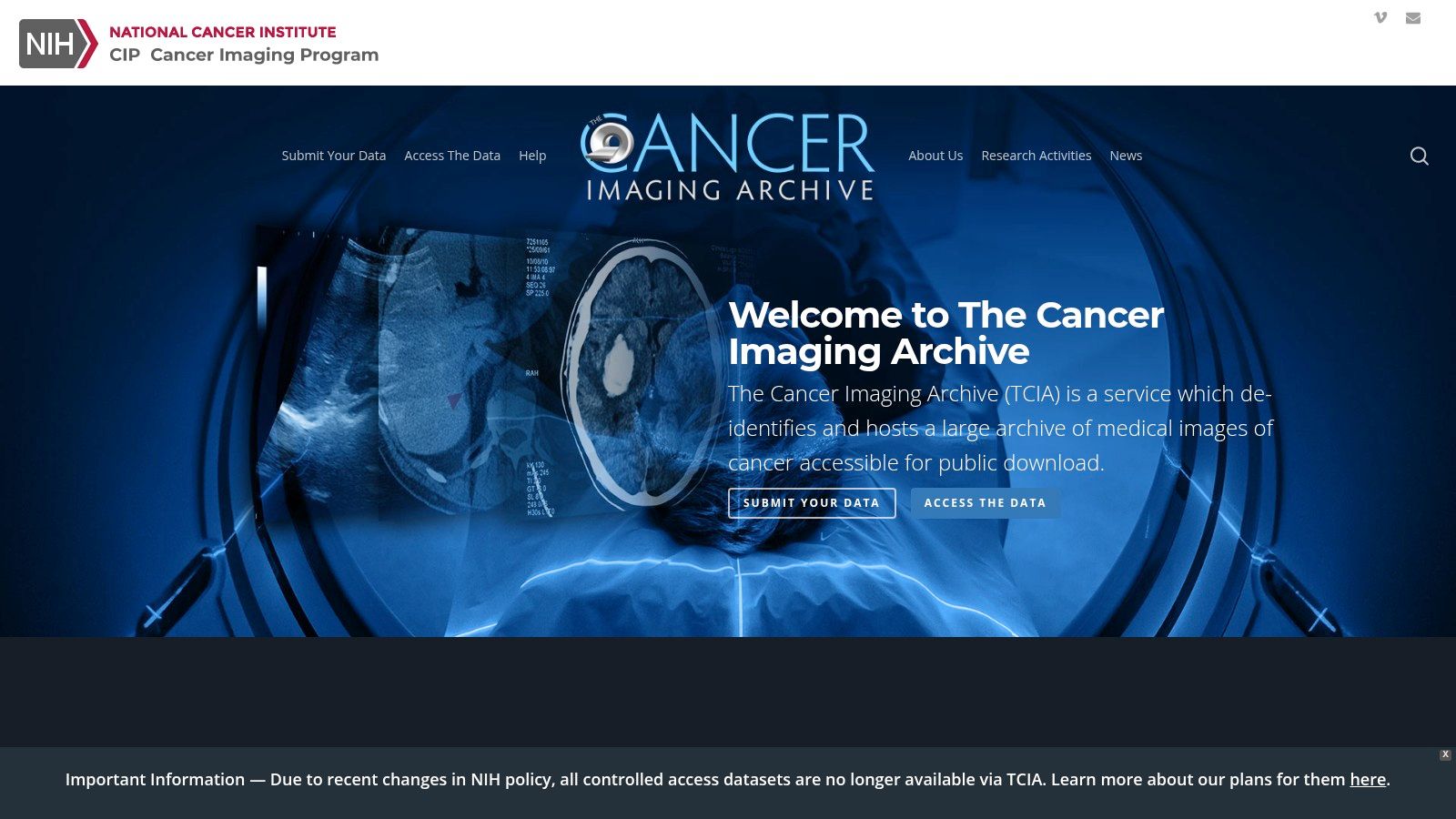 The Cancer Imaging Archive (TCIA)