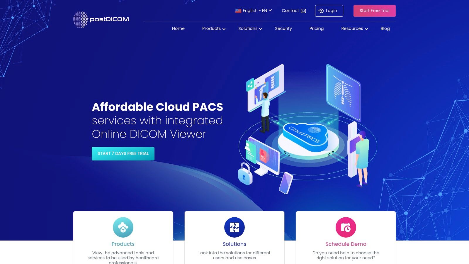 PostDICOM (Cloud PACS + Web DICOM Viewer)