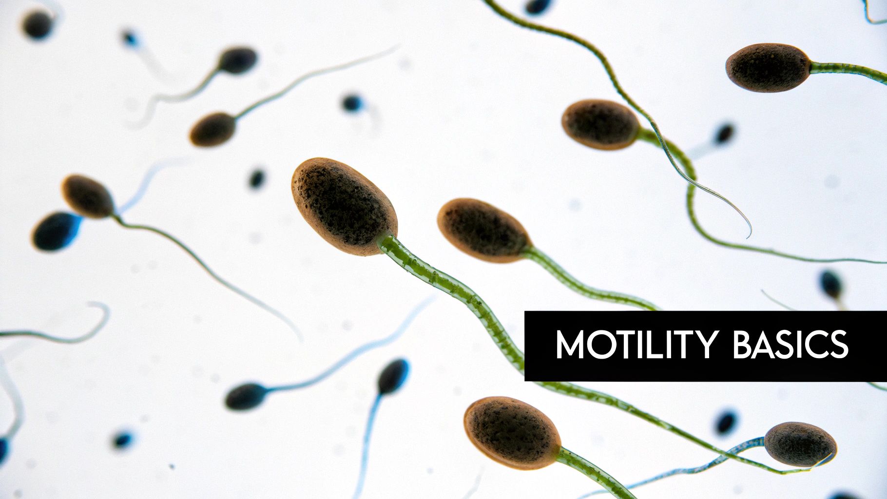 Microscopic view of sperm motility