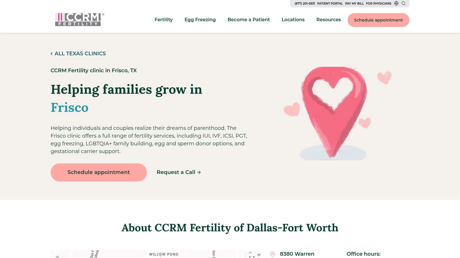 CCRM Fertility of Dallas–Fort Worth (Frisco clinic)