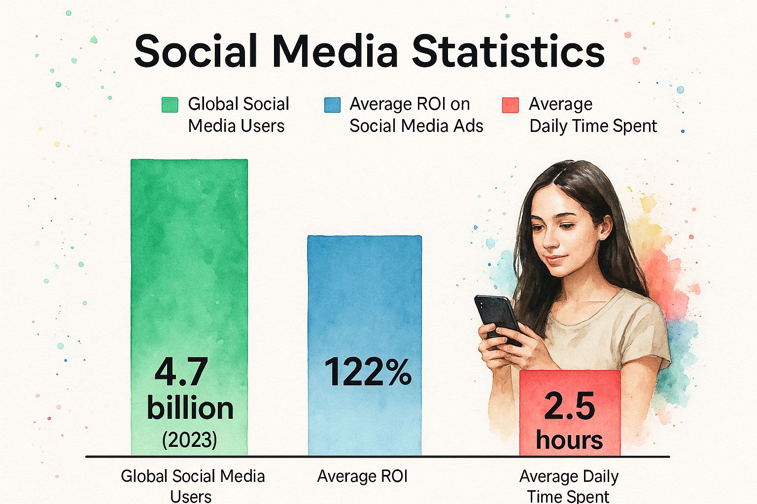 Grafiek wereldwijde social media gebruikers en groeikansen voor bedrijven - Digitalique B.V.