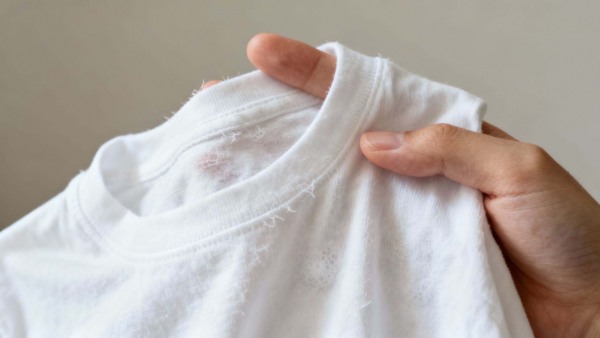 A pile of neatly folded, soft, white towels on a wooden surface.