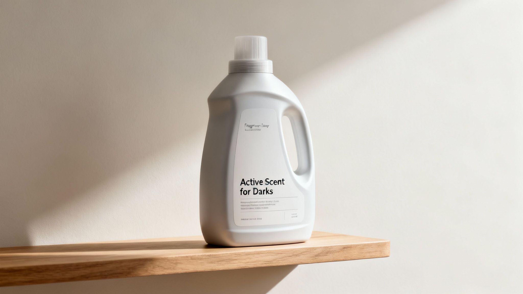 A close-up of a high-quality, clear laundry detergent being poured into a cap.