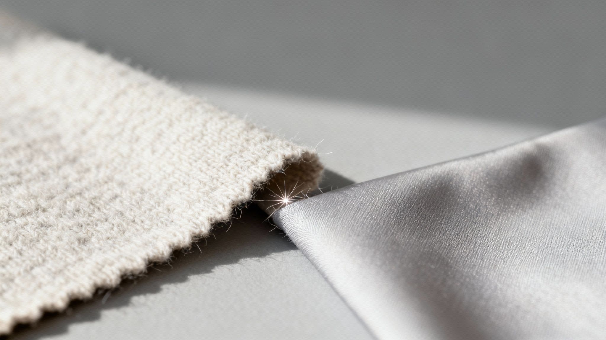 A close-up of a person's hand holding a bright yellow sweater, with a soft, blurred background.