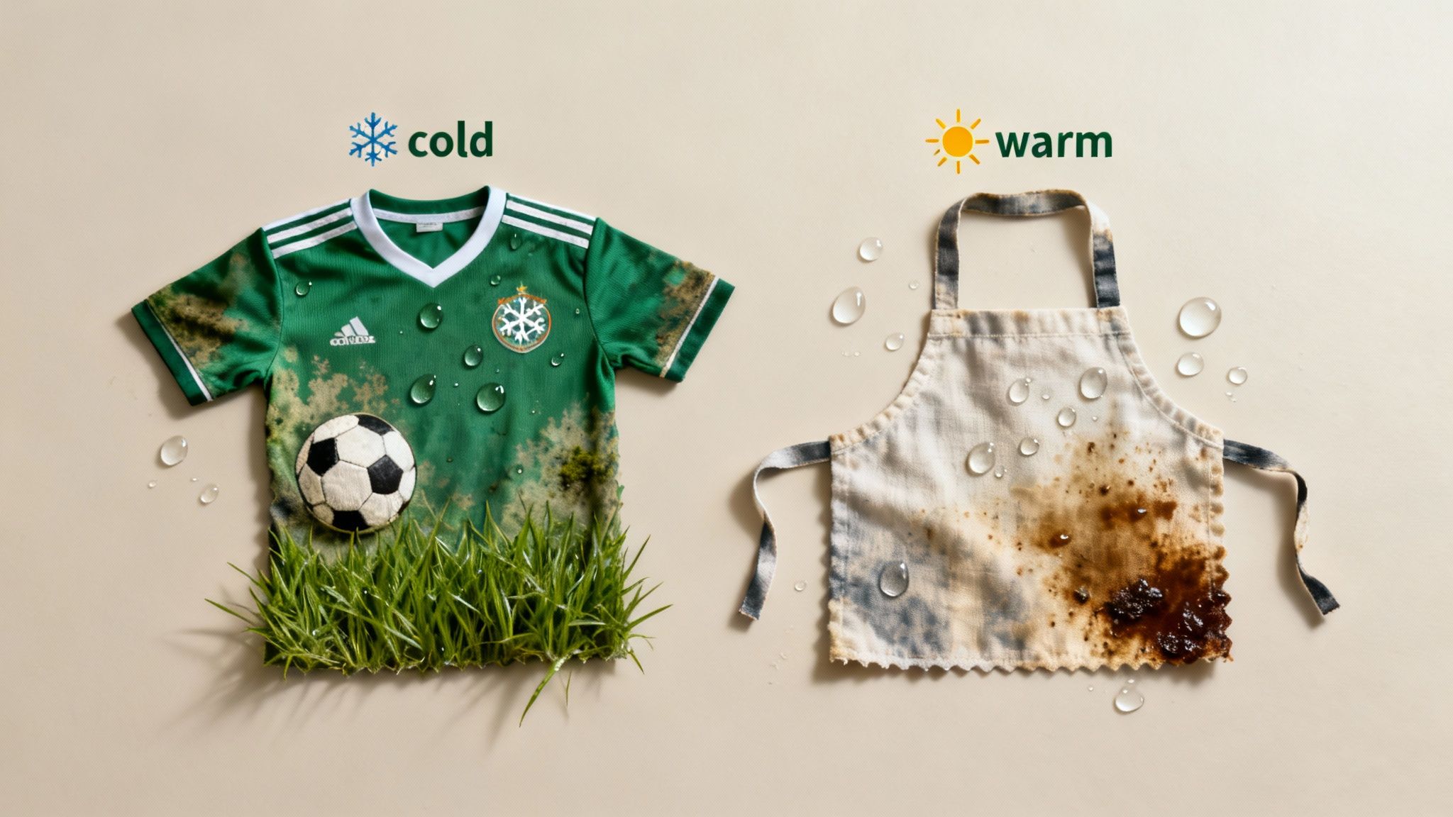 A neatly folded stack of clean laundry next to a bottle of detergent