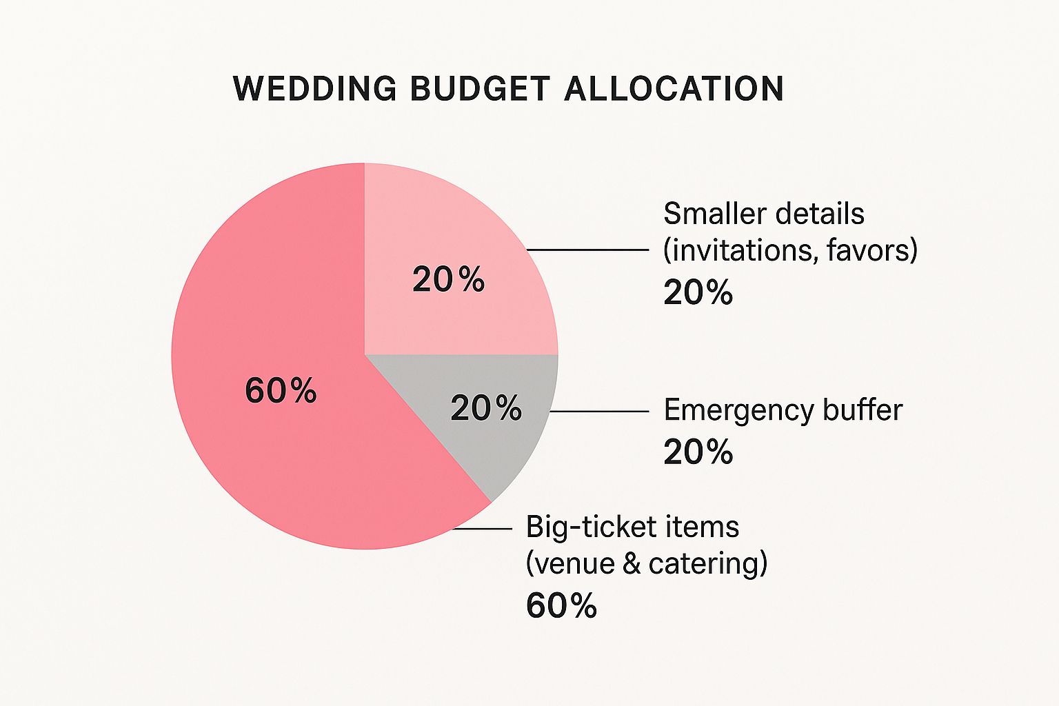Infographic about wedding planning on a budget