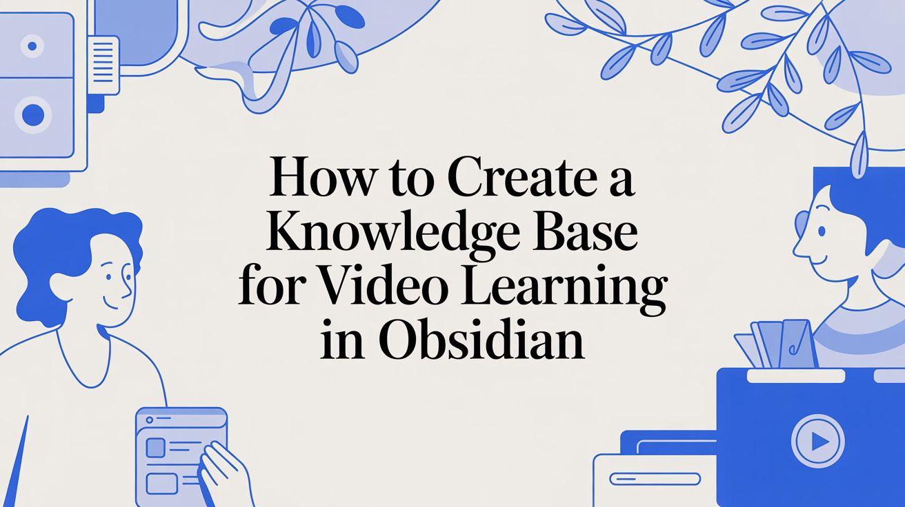 Obsidian Learning Obsidian에서 비디오 학습 지식 베이스를 구축하는 방법 | HoverNotes