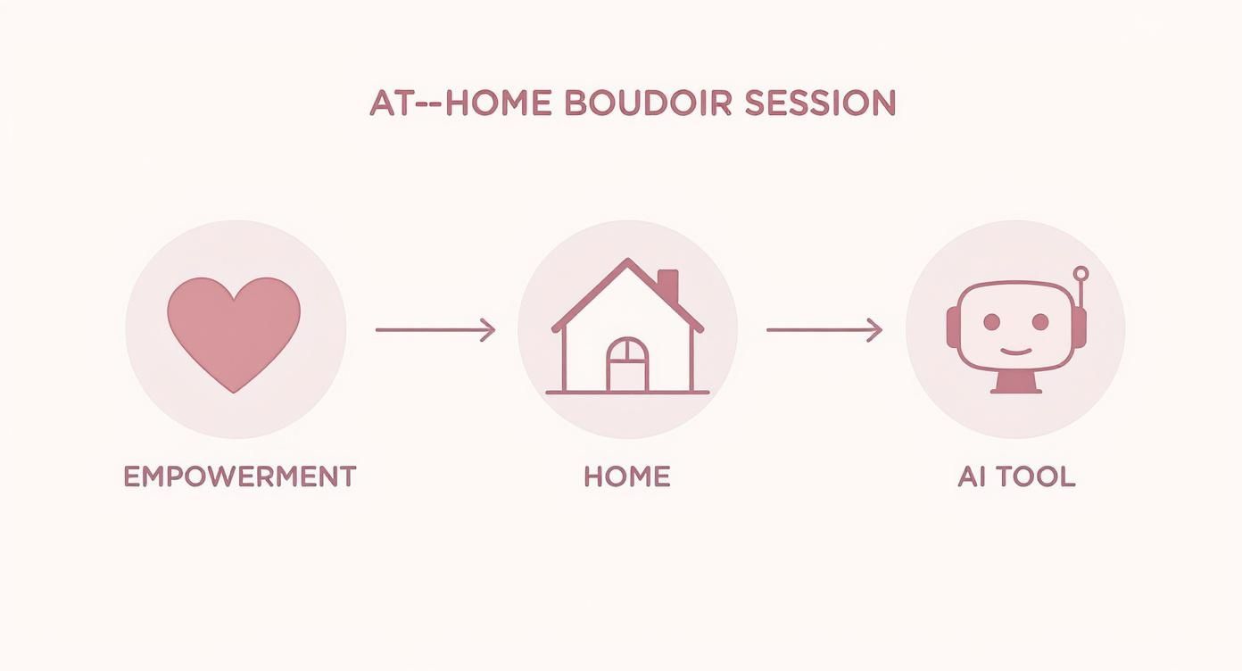 Infographic about boudoir photography at home