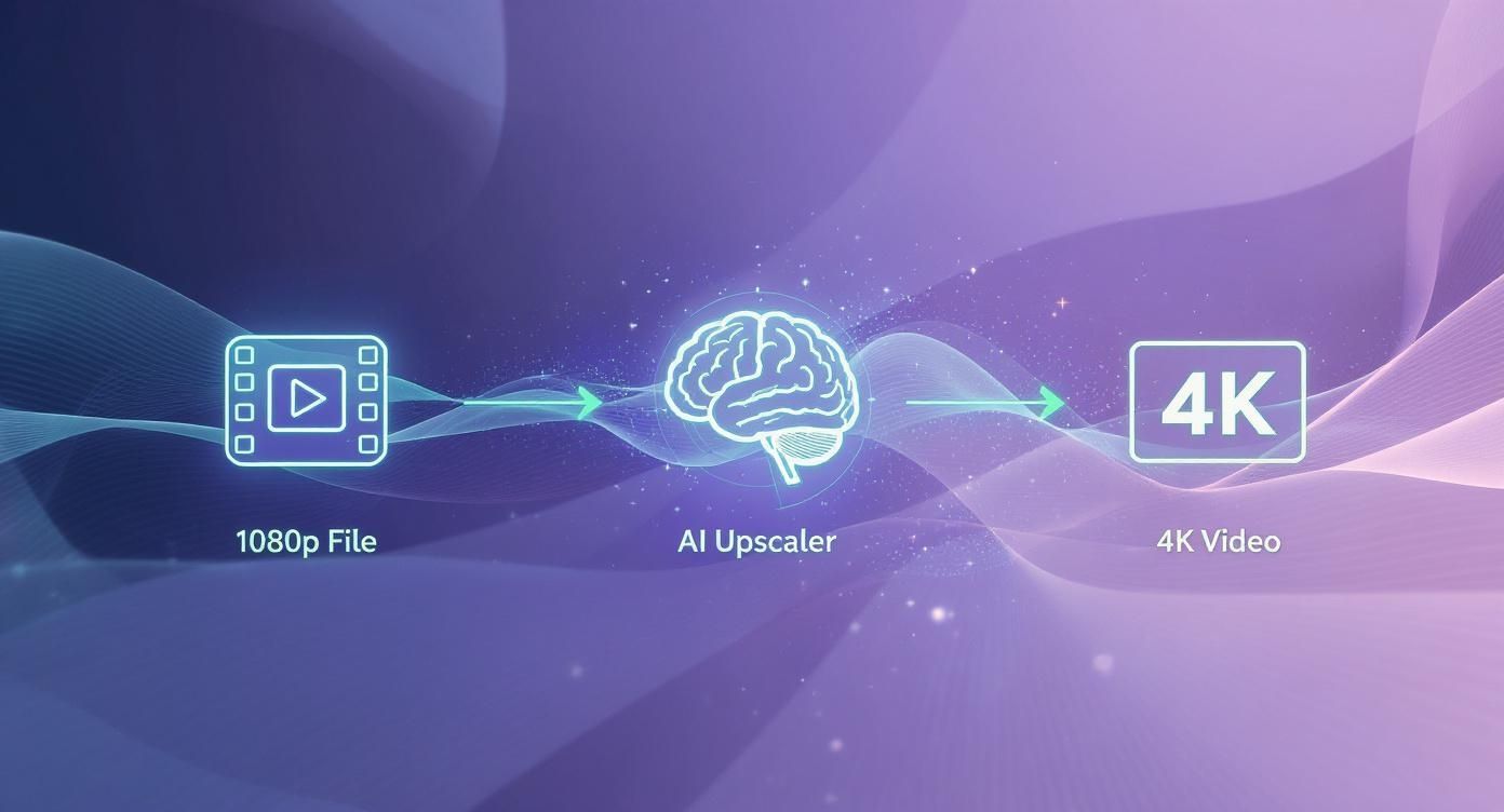 Infographic about upscale 1080p to 4k
