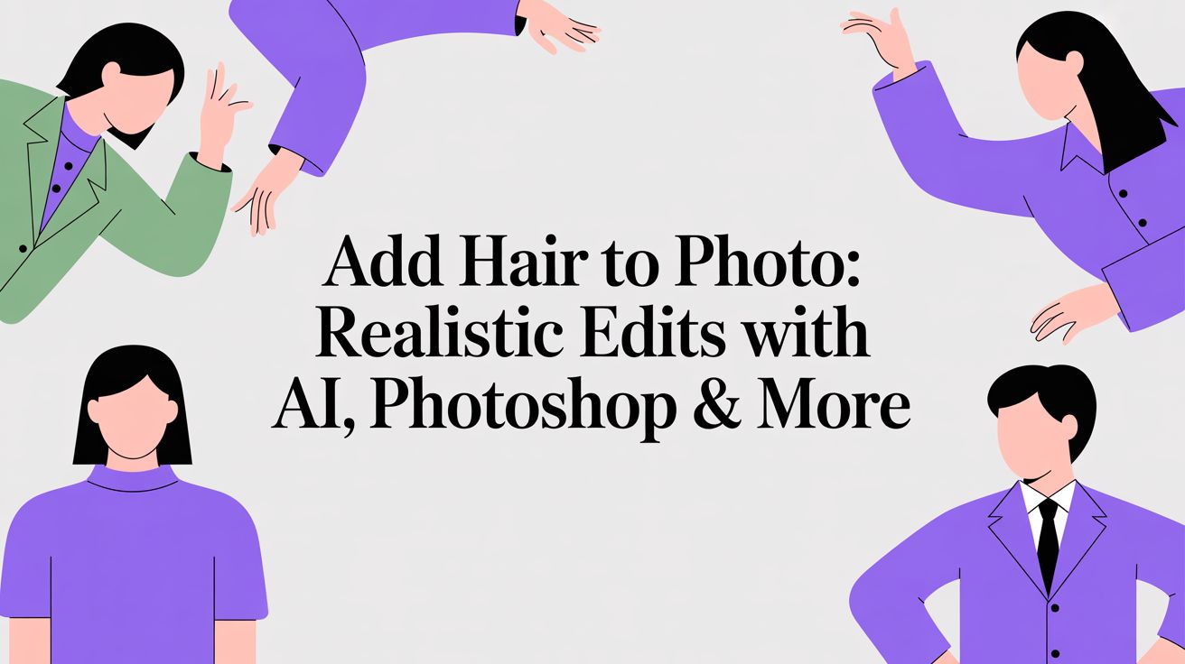 Add hair to photo: Realistic Edits with AI, Photoshop & More