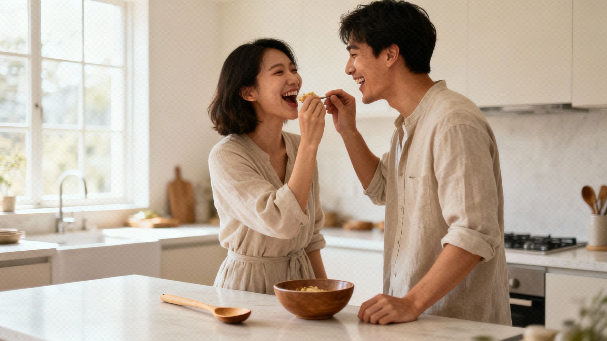 Kitchen & Cooking Together Photoshoot