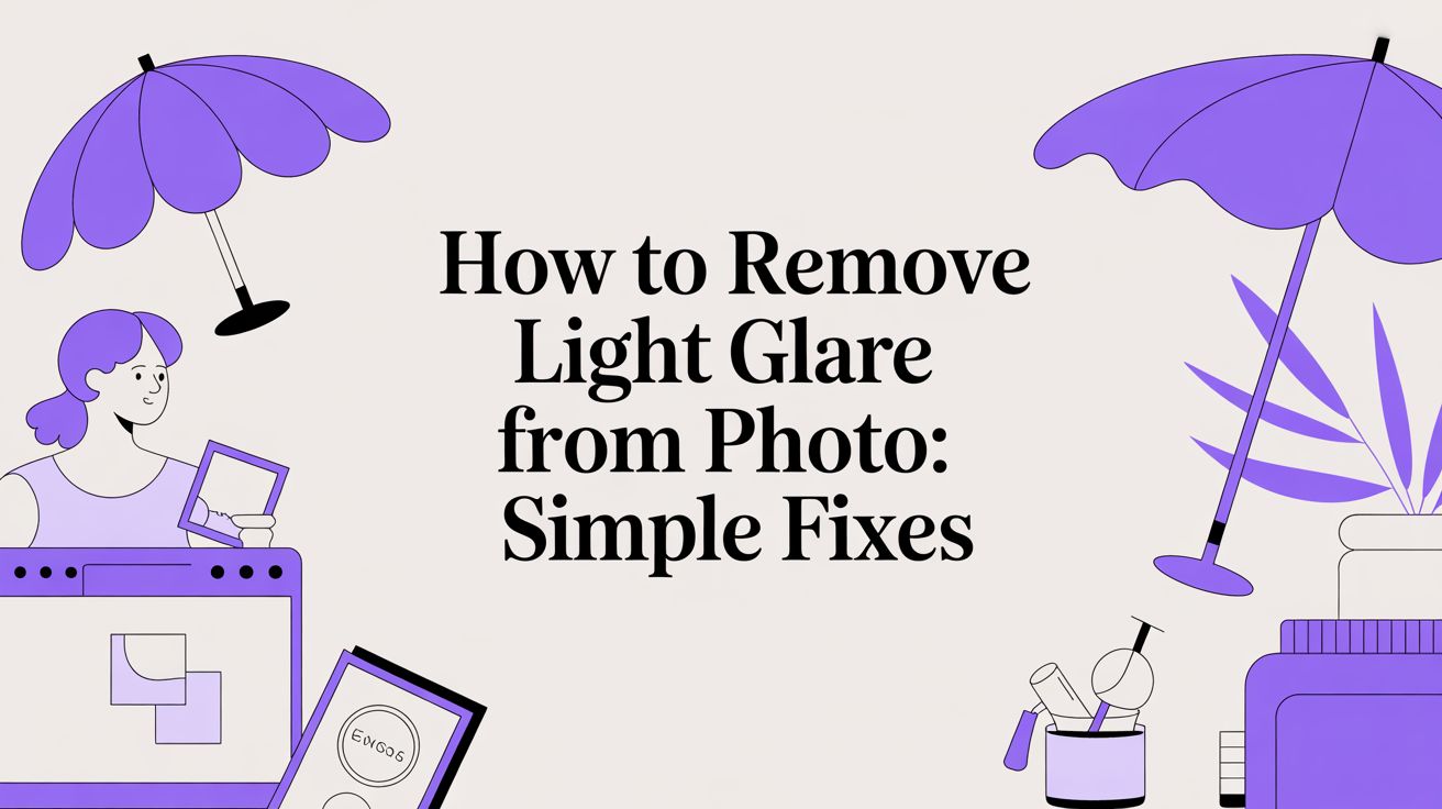 How to remove light glare from photo: Simple fixes