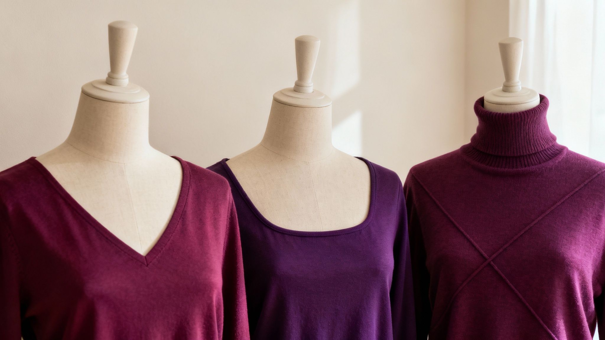 Choose Flattering Necklines and Avoid Turtlenecks