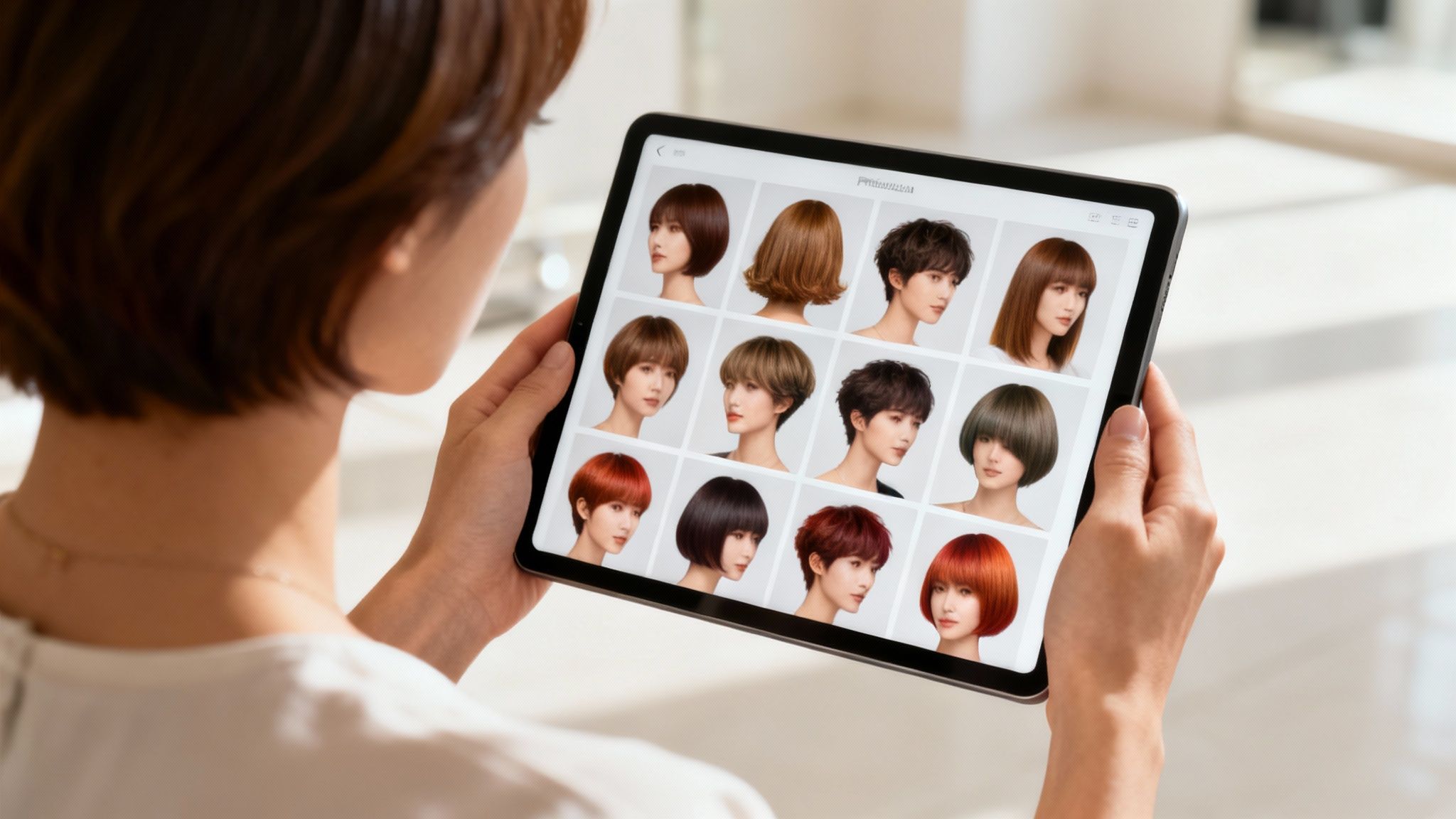Screenshot from DreamShootAI showing the hairstyle selection interface
