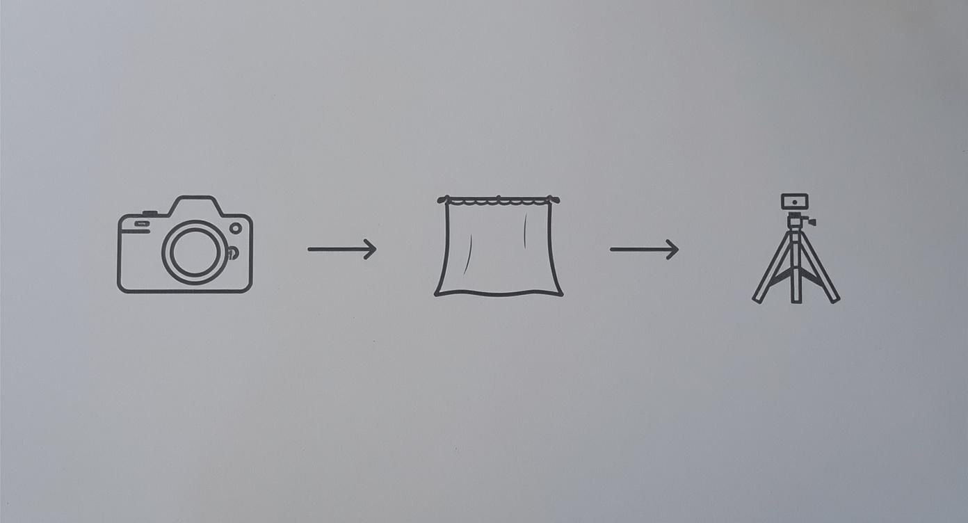 Infographic about how to take professional headshots at home