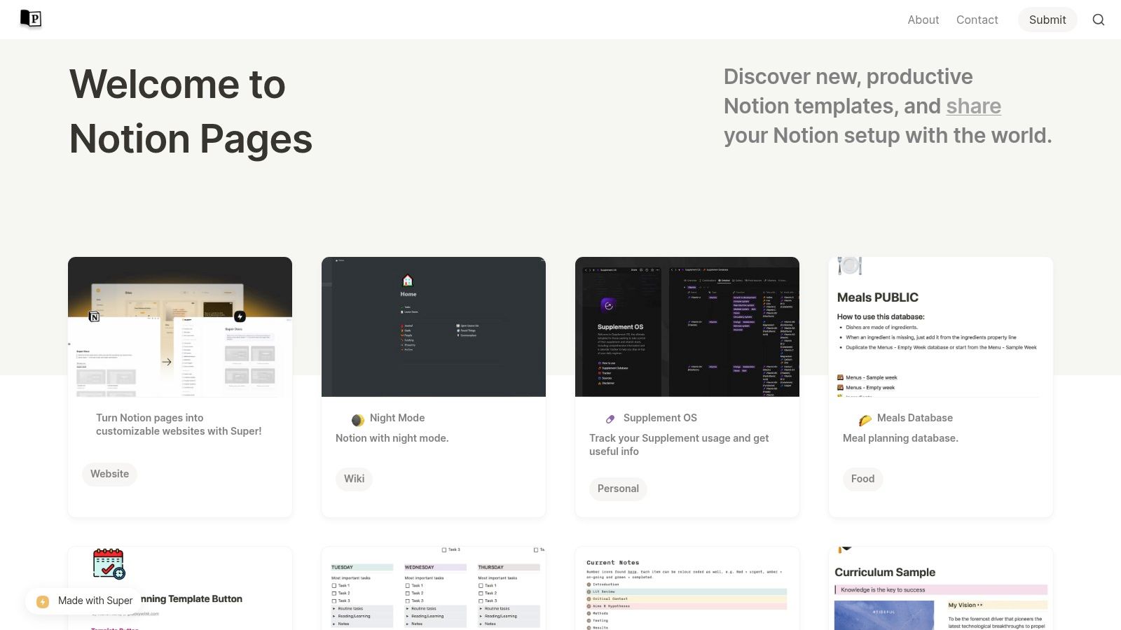 Notion Pages