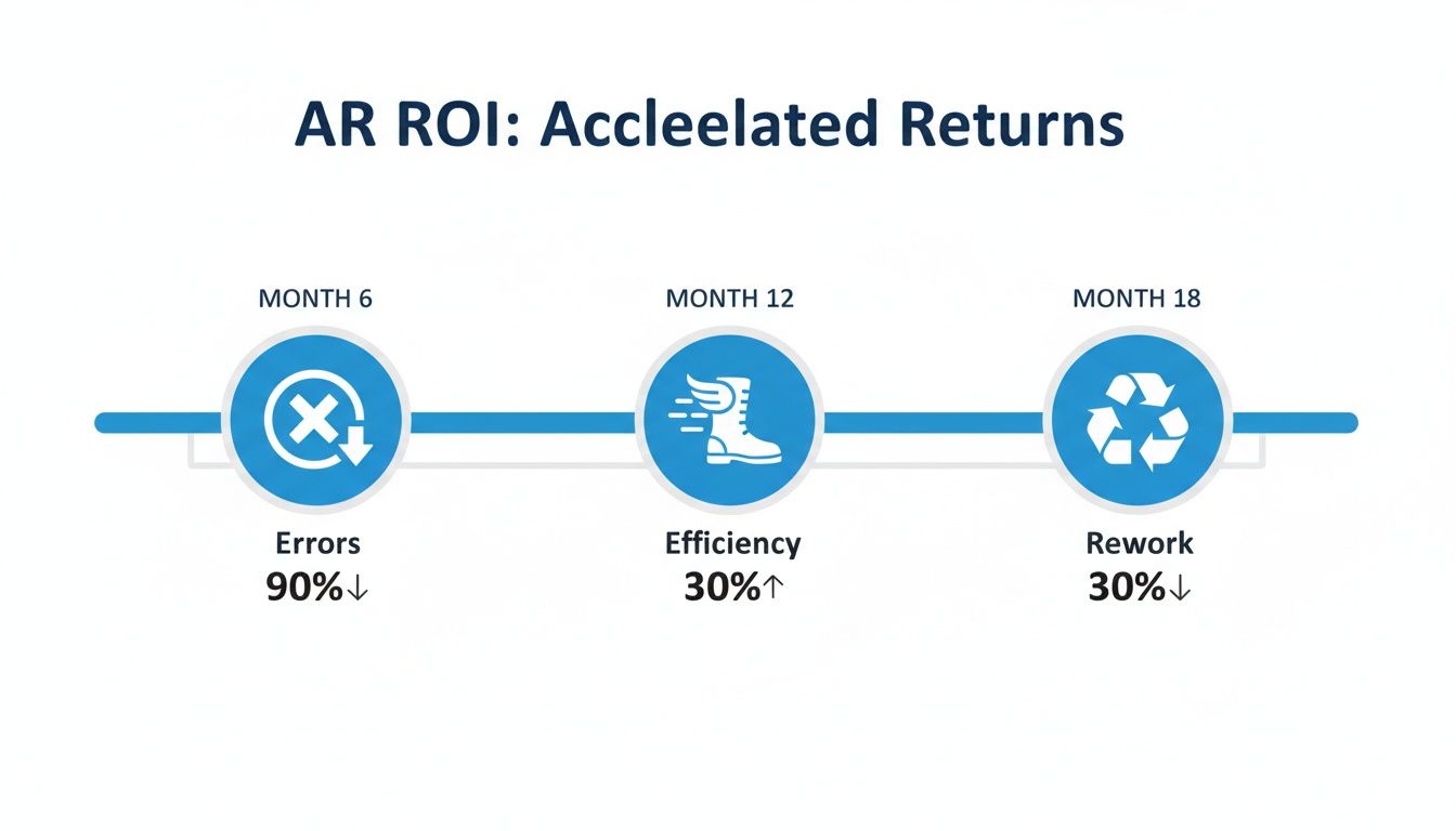Infographic about augmented reality in construction